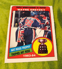 1984-85 O-pee-chee 373 Wayne Gretzky Art Ross Sharp Near Mint Rough Edge