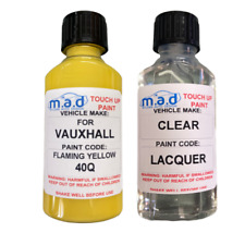 Touch Up Car Paint 30ml Bottle For Vauxhall Flaming Yellow 40q