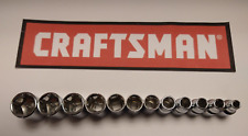 Craftsman 12 Socket Set 14 Drive 6 Pt Metric Shallow Z-an 4mm - 14mm