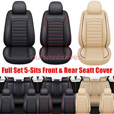 Leather Seat Covers Full Set 5-sits Front Rear Cushion Accessories For Honda