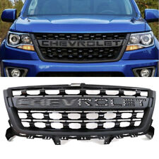 Grill For 2016-2018 Chevrolet Chevy Colorado Upper Grille Wletters Matte Black