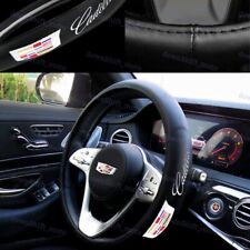 New Faux Leather Black New 15 Diameter Car Steering Wheel Cover For Cadillac