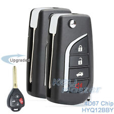 2x For Toyota Camry 2007-2011 Upgraded Flip Remote Head Key Hyq12bby -4d67 Chip