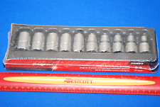 New Snap-on 10 Piece 12 Drive 12-point Metric Flank Drive Shallow Socket Set