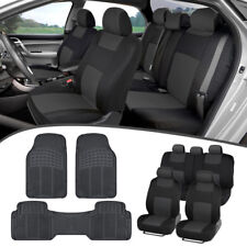 Car Suv Seat Covers For Auto All Weather Rubber Floor Mats - Full Interior Set