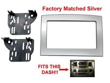 Silver Double Din Dash Kit Stereo Radio Install Fits Dodge Ram Truck 2006-2010
