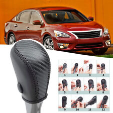Car Gear Shift Knob Cover Carbon Fiber Accessories For Nissan Altima 2013-18