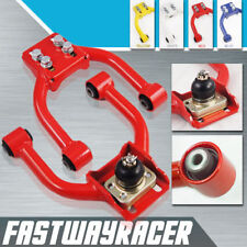 96-00 Civic Red Adjustable Front Upper Control Arm Arms Camber Kit Tubular Arm