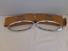 1949-1950 Ford Rear Lamp Tail Light Doors Bezels 2 Pcs. 8a-13448 Nos In Box