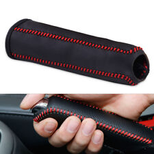 Black Red Leather Hand Brake Red Stitching Cover Fit For Honda Civic 2004-2011