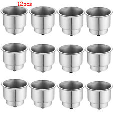12x Stainless Steel Cup Drink Holders For Marine Boat Truck Camper Rv W Drain