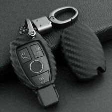Carbon Fiber Smart Car Key Case Cover For Mercedes-benz Fob Holder Accessories