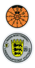 German License Plate Registration Seal Stuttgart Mercedes-benz Porsche 2025 Set