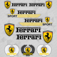 For Ferrari Racing Sport Car Logo Sticker Vinyl 3d Decal Stripes Logo Decor Set
