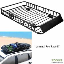 Universal Roof Rack 64 Wextension Cargo Suv Top Luggage Carrier Basket Holder