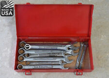 Vintage Craftsman Usa 9pc Metric Combination Wrench Set V Series 6-16mm W Box