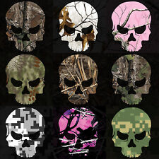 Camouflage Skull Sticker - Camo Skull Decal - Choose Pattern Size