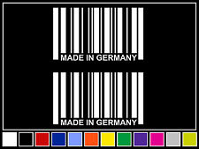 2 4.25 Made In Germany Barcode Decals White Stickers Euro