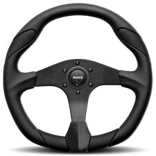 Momo Qrk35bk0b Quark Street Steering Wheel 350mm Black Polyurethane Brushed