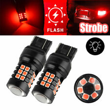 2x Red Strobeflashing Blinking Led Lamp For Honda Civic Accord Brake Tail Light