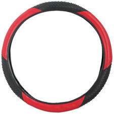 Bdk Two-tone Red Black Steering Wheel Cover For Auto Car Truck Suv 15 Universal