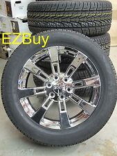 20 Gmc Chevrolet Escalade Factory Chrome Wheels And Tires 5409 New Set Of 4