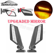 Led Turn Signal Racing Side Mirrors For 2017-2024 Can-am Maverick X3 Turbo R