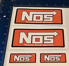 4 New Nos Nitrous Oxide Systems Racing Decals Stickers Fast Furious Honda