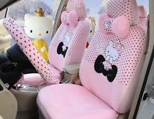 Pink Cartoon Hello Kitty Universal Car Seat Cover Cushion Accessory Plush Tla3