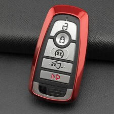 Red Tpu Car Remote Smart Key Case Protection Covers For Ford Focus 4 Ranger