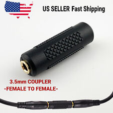 Stereo 3.5mm Aux Female To Female 18 Ff Jack Audio Coupler Adapter Converter