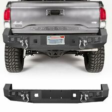 For Toyota Tacoma 2005-2015 Offroad Steel Rear Bumper With Led Lights D-rings Us