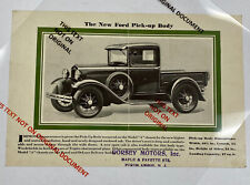 Original 1928-1931 The New Ford Pick-up Body Brochure