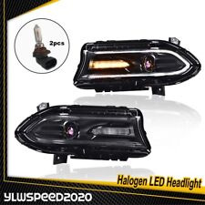 Fit For Dodge Charger 2015-22 Headlights Led Drl Halogen Left Right Headlamps