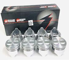 Sealed Power Cast Flat Top 4-relief Pistons Set8 For Chevy Sb 327 .030 Bore
