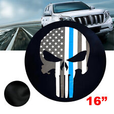16 Us Flag Triple Color Skull Spare Tire Cover For Jeep Liberty Wrangler Size L