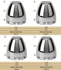 4 Cap Deal 1303 Fits 3.22 Bore Dome Bullet Shaped Wheel Rim Chrome Center Caps