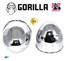 Set Of 4 Gorilla Hc202bt Chrome Bullet Style Push Thru 4.25od Wheel Center Cap