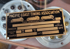 Pacific Coast Timing Association Brass Tag Hot Rod Auto Racing Midget Sprint Car