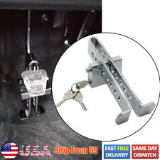 Clutch Lock Brake Pedal Lock Stainless Steel Anti-theft Security With 3 Keys