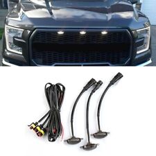 3x Led Front Grille Lights Raptor Style Smoked Lens For Dodge Ram 1500 2500 3500