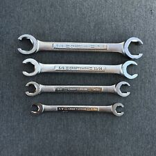 Vintage Craftsman 4pc Sae Flare Nut Line Wrench Set Made In Usa
