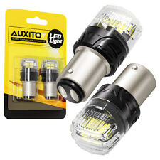 2x Auxito 1157 Led Light Bulb Car Brake Stop Signal Turn Reverse Tail Lamp White
