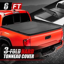 For 05-15 Toyota Tacoma 6ft Bed Fleetside Frp Hard Solid Tri-fold Tonneau Cover