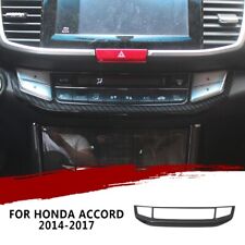 Car Carbon Fiber Ac Cd Switch Panel Console Cover For Honda Accord 2013-2017 New