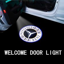 4x White Car Door Welcome Light Logo For Mercedes Benz C E Glc Class No2004-2010