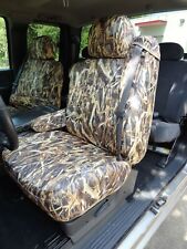 1999-2002 Chevy Truck Front Captain Chairs Integrated Belts Seat Covers Camo