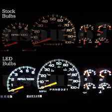 95-98 Chevy Tahoe Dash Speedometer Instrument Cluster Gauge White Led Lights Kit