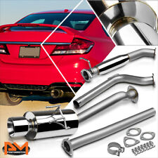 For 12-15 Honda Civic Si 4-dr Fb K24 4 Rolled Tip Muffler Catback Exhaust Pipe