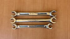 Snap On Tools Usa 3pc Sae Flare Nut Line Wrench Set Vintage 12- 34 Inch Rxh